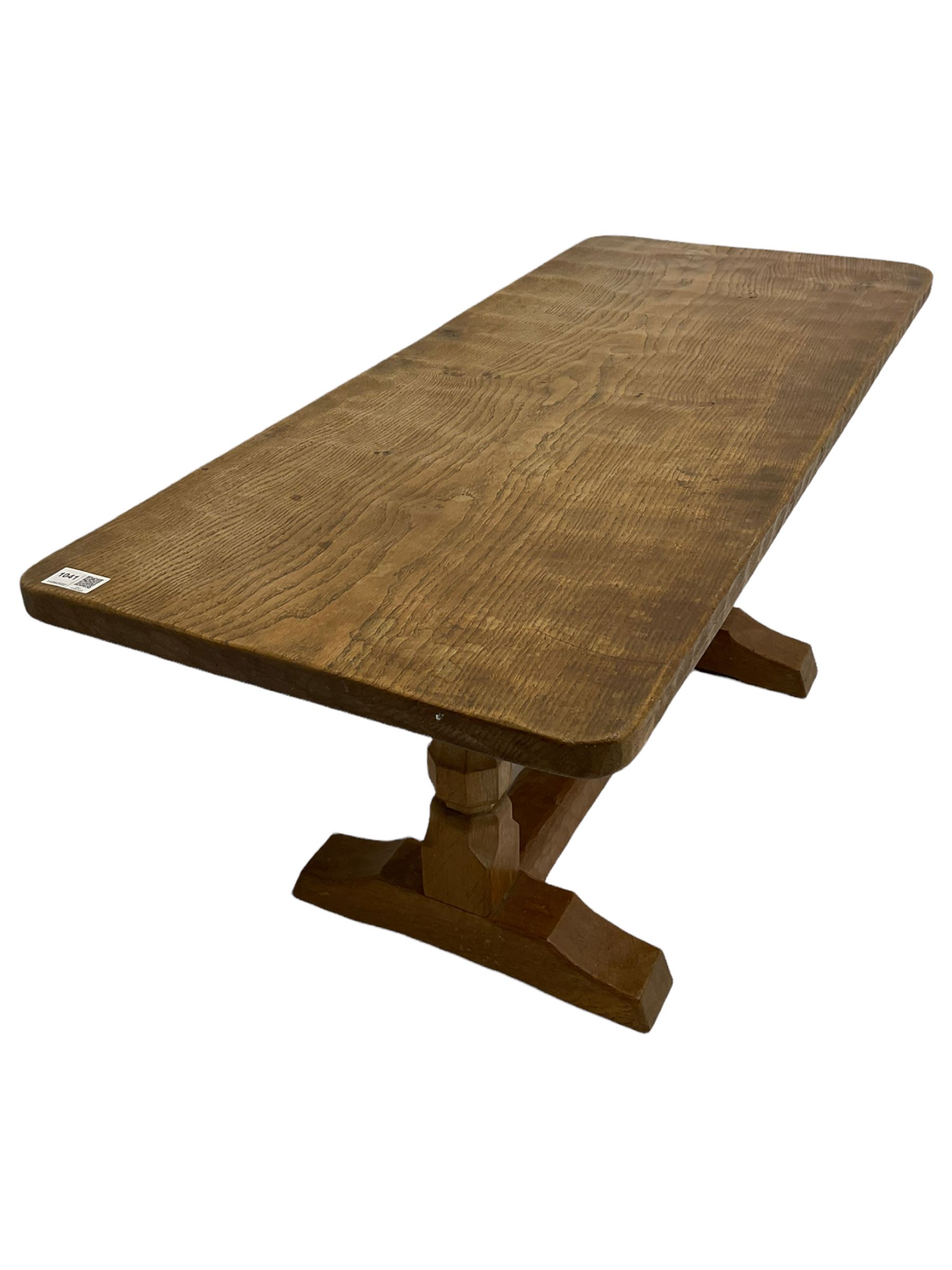 Yorkshire oak rectangular adzed oak coffee table by Colin Almack