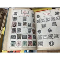 Great British and World stamps, including Austria, Hungary, Switzerland, France, Italy, Sweden, United States of America etc, various first day covers, stamps on envelope pieces etc, housed in albums, folders and loose, in three boxes