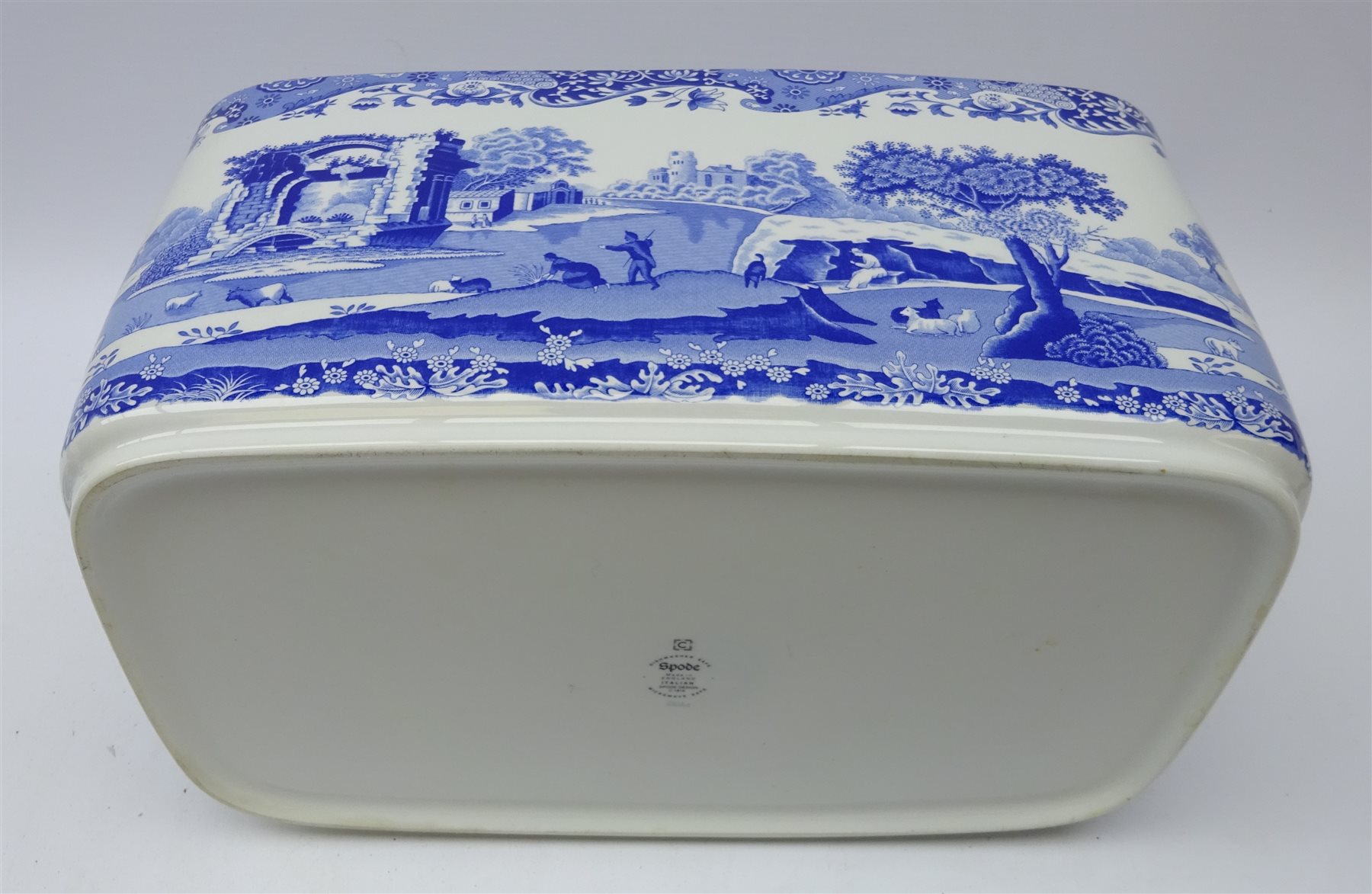 Spode Italian Bread bin and cover, L42cm Antiques & Interiors