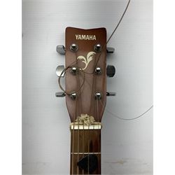 German Hoyer twelve-string acoustic guitar with metallic paper label L106cm; and Indonesian Yamaha F-310 acoustic guitar (2)