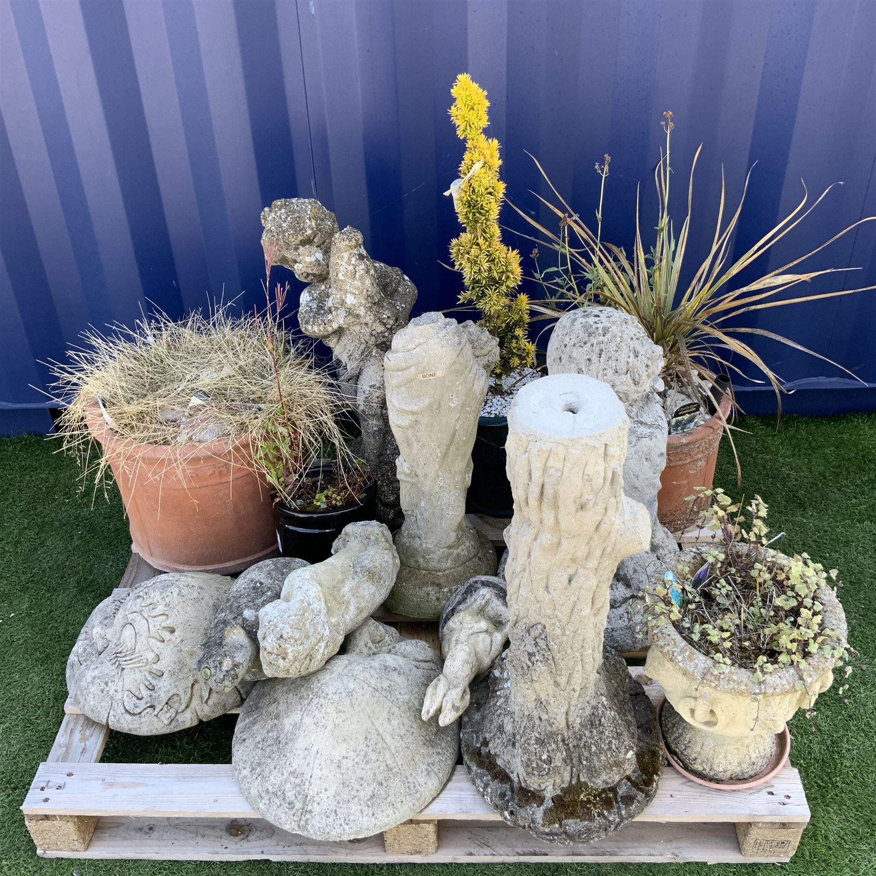 Terracotta planters, figures, garden ornaments, urn etc. - THIS LOT IS TO BE COLLECTED BY APPOINTMENT FROM DUGGLEBY STORAGE, GREAT HILL, EASTFIELD, SCARBOROUGH, YO11 3TX