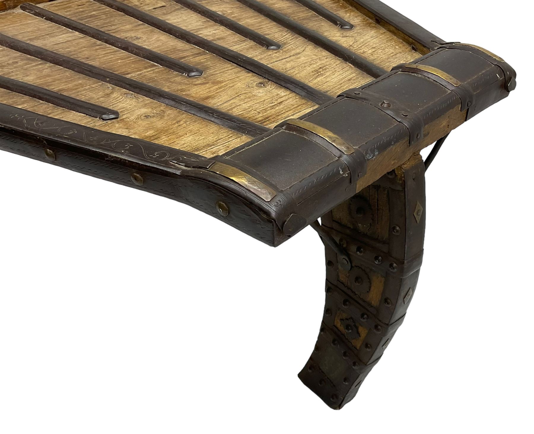 19th century Indian bullock / ox cart converted coffee table