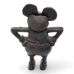 Mickey Mouse cast iron money bank, H21cm