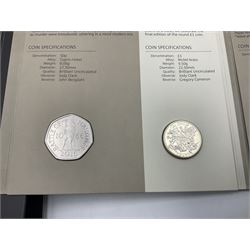 Two The Royal Mint United Kingdom Annual Coins Sets, dated 2015 and 2016, both in card folders with certificates