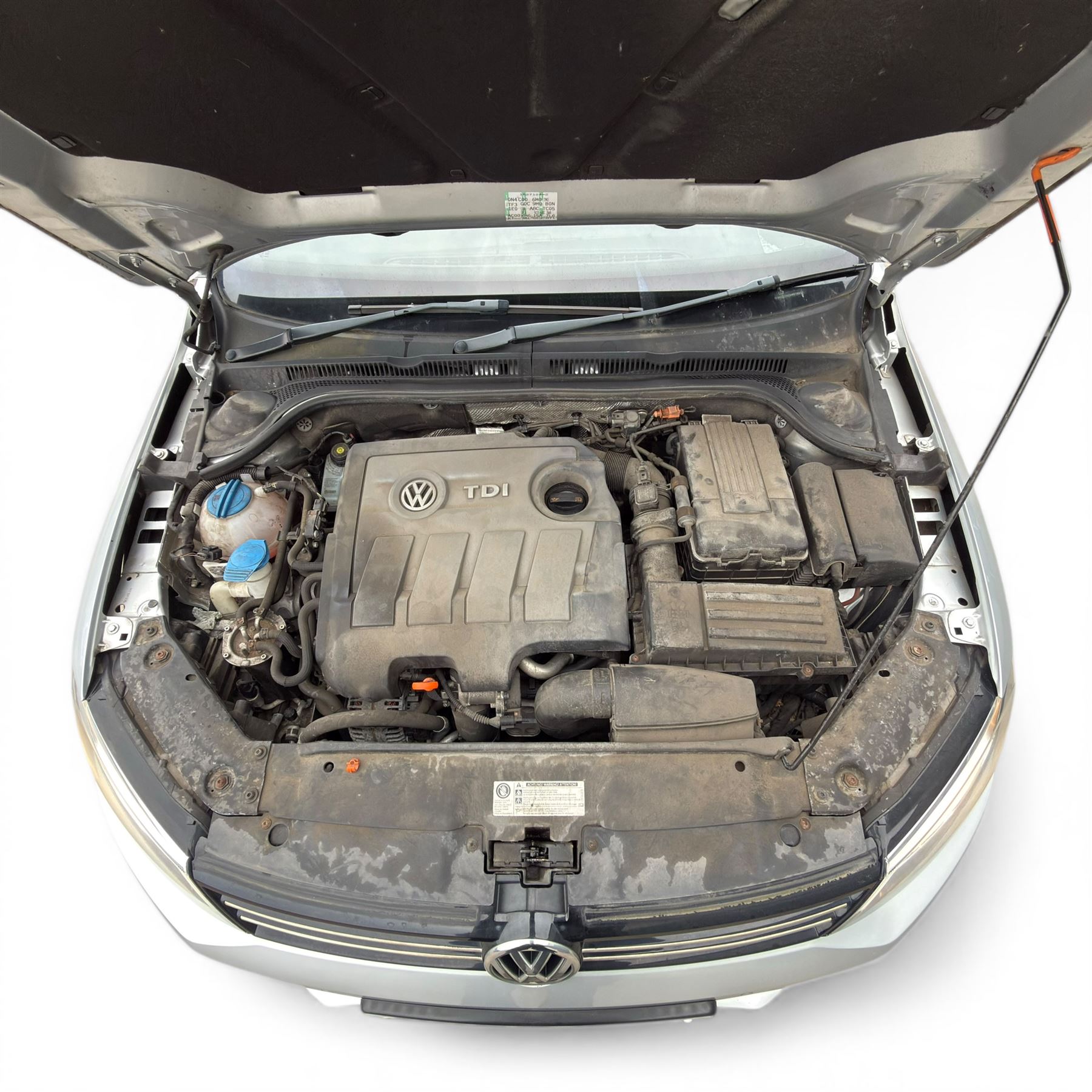 Volkswagen Jetta, 1.6 litre blue-motion diesel, 82000 miles, manual, silver, 2013, (NX63 VVT), MOT till 13 August 2026, £20 road tax, full VW service history, parking sensors, bluetooth - this vehicle is subject to 10% plus VAT buyers premium (12% in total)