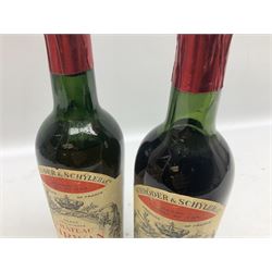 Grand Cru Classe Chateau Kirwan Haut-Medoc 1957 wine, unknown contents and proof, two bottles (2)