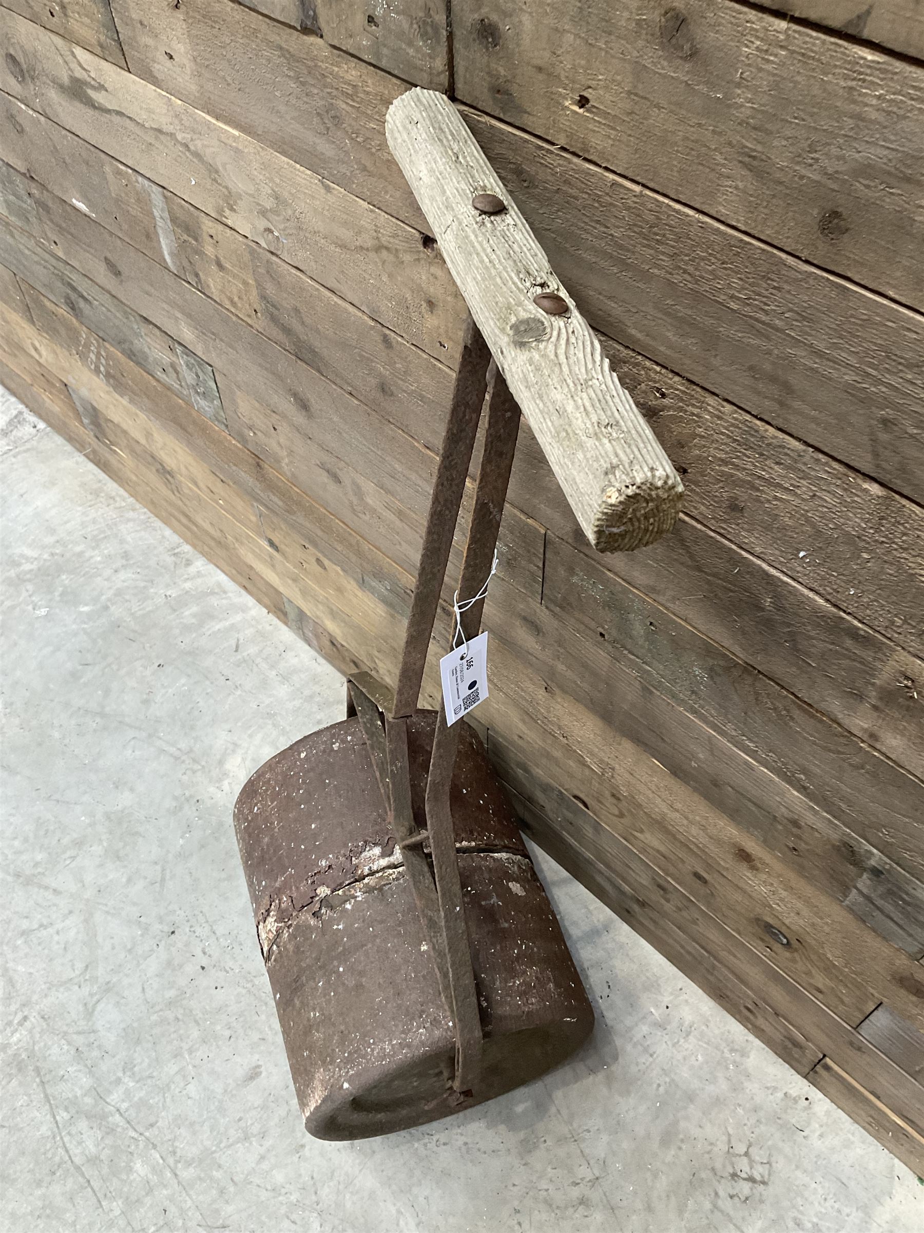 Victorian cast iron garden roller