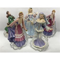 Eight Franklin Mint figures, including Sleeping Beauty, Vienna Waltz, Princess of Glass Mountain, Princess of the Ice Palace etc 