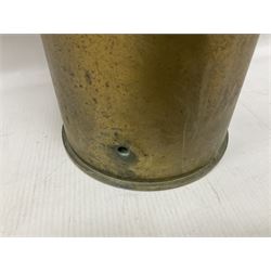 Large brass shell case, H70cm