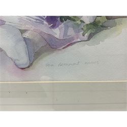 Vera Beaumont (American 20th century): Still Life of Doll and Flowers, watercolour signed 36cm x 43cm