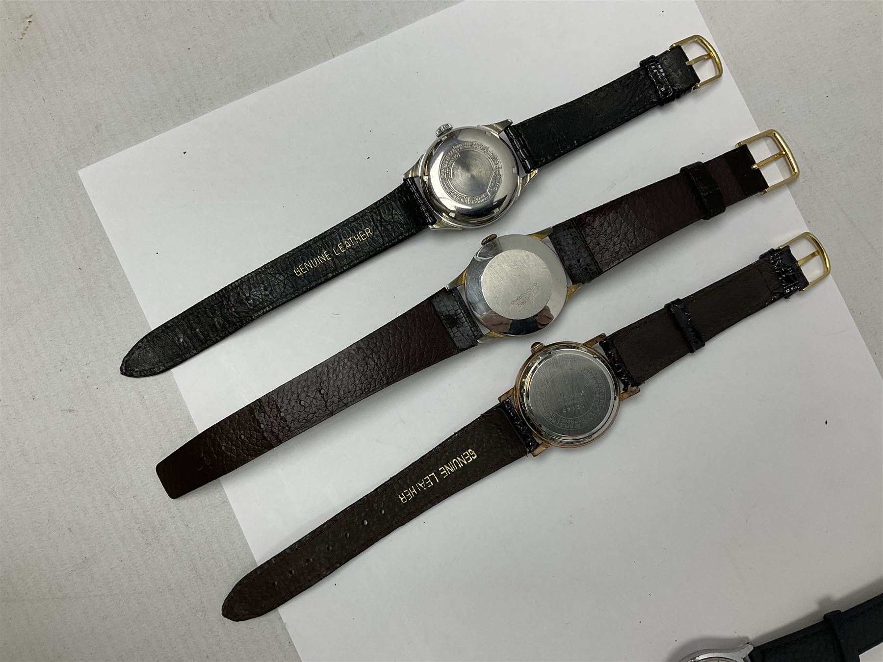 Two automatic wristwatches including Gerrard and Baronet and six manual wind wristwatches including Medana Tissot Seastar-Seven, Roamer, Eterna, Bakobe and Eastend Watch (8)