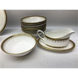 Paragon tea and dinner wares decorated in the 'Athena' pattern, to include dinner plates, cups, bowls, saucers, sauce boat etc