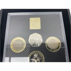 The Royal Mint United Kingdom 2018 proof coin set collector edition, cased with certificate