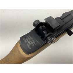 Springfield Armory M1A .22 cal. air rifle with under-lever action and wooden stock; serial no.6300, L116cm overall; in original cardboard box  NB: AGE RESTRICTIONS APPLY TO THE PURCHASE OF AIR WEAPONS.