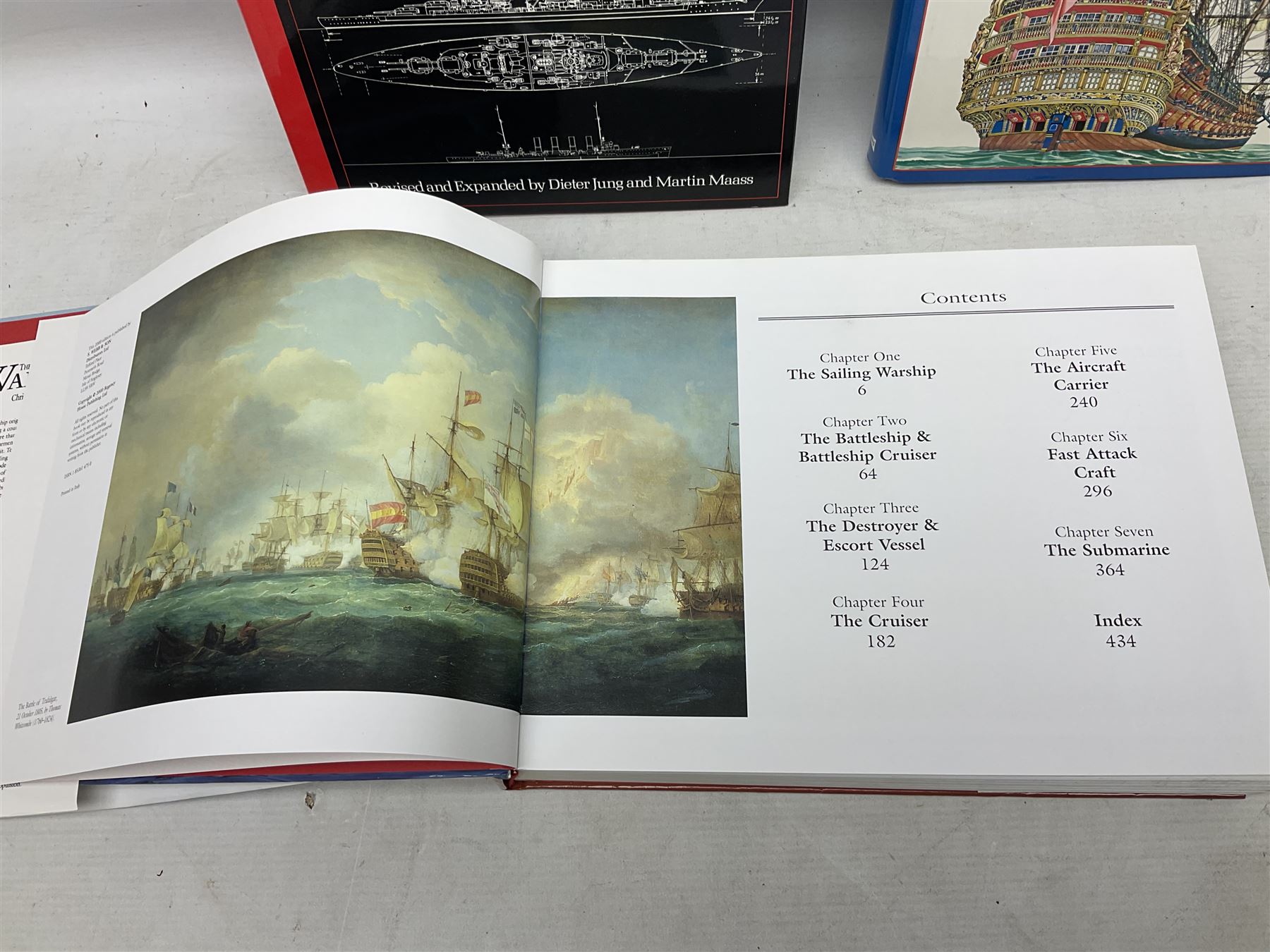 Twenty-seven books of maritime and naval interest including Archibald: The Fighting Ship in the Royal Navy; Chant: The History of the World's Warships; Groner: German Warships 1815-1945; books on seapower, destroyers, battleships, cruisers, seamanship etc