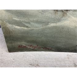 Charles Taylor Junior (British fl.1841-1883): Shipping Off the Coast, two watercolours signed, one indistinctly inscribed verso, max 37cm x 58cm (2) (one unframed)