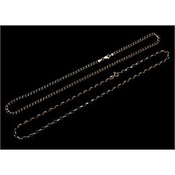 Two 9ct gold chains, both hallmarked 