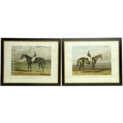  'Industry' and 'Meteor' - Race Horse Portraits, pair hand coloured engravings by George Hunt after J F Herring and Harry Hall, pub. John Moore London 1838 and 1841, 44cm x 57cm in original Hogarth style frames (2)   