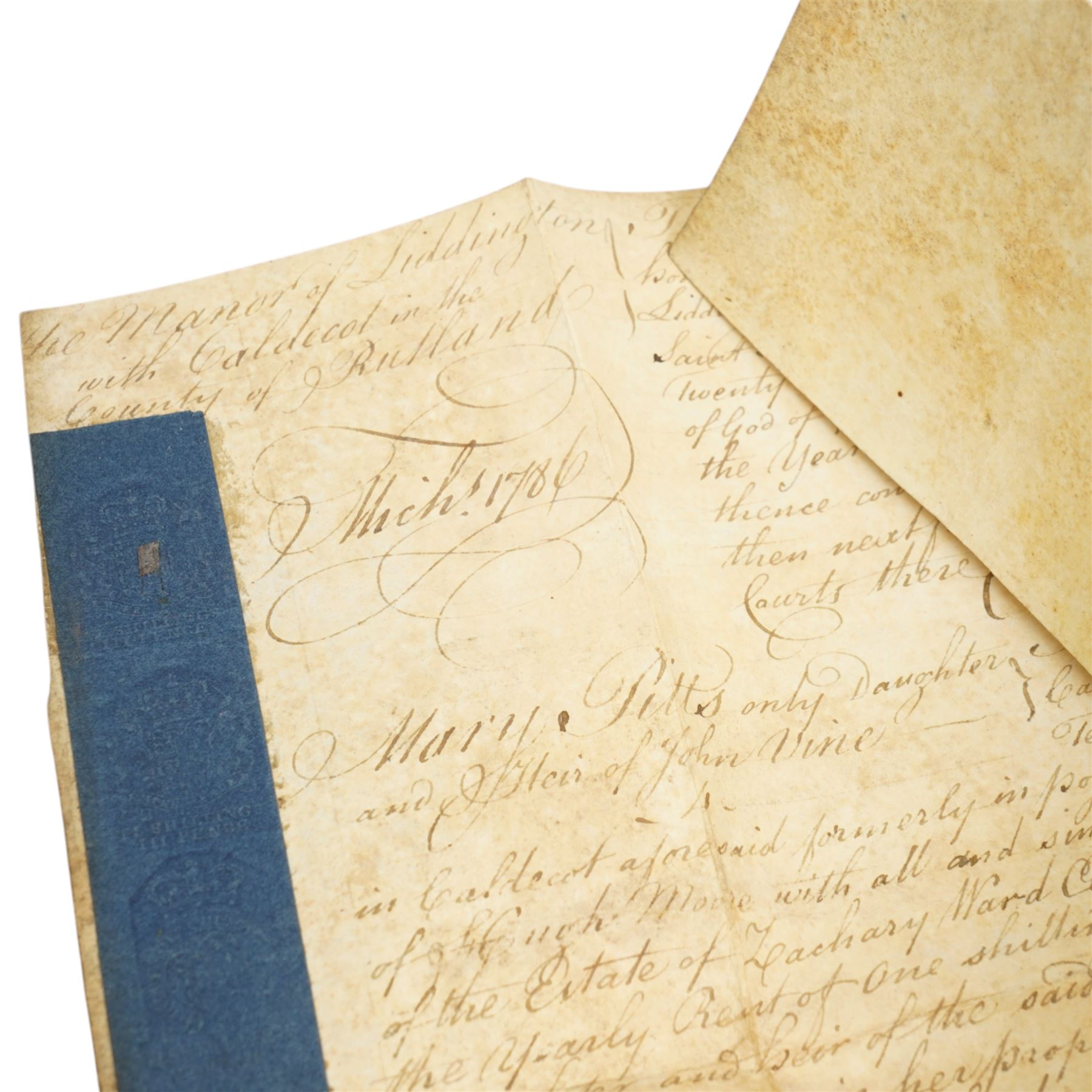 George III surrender of a tenancy in the Manor of Liddington in the county of Rutland, surrender of a tenancy on the same estate 1799 and two other indentures concerning the same estate