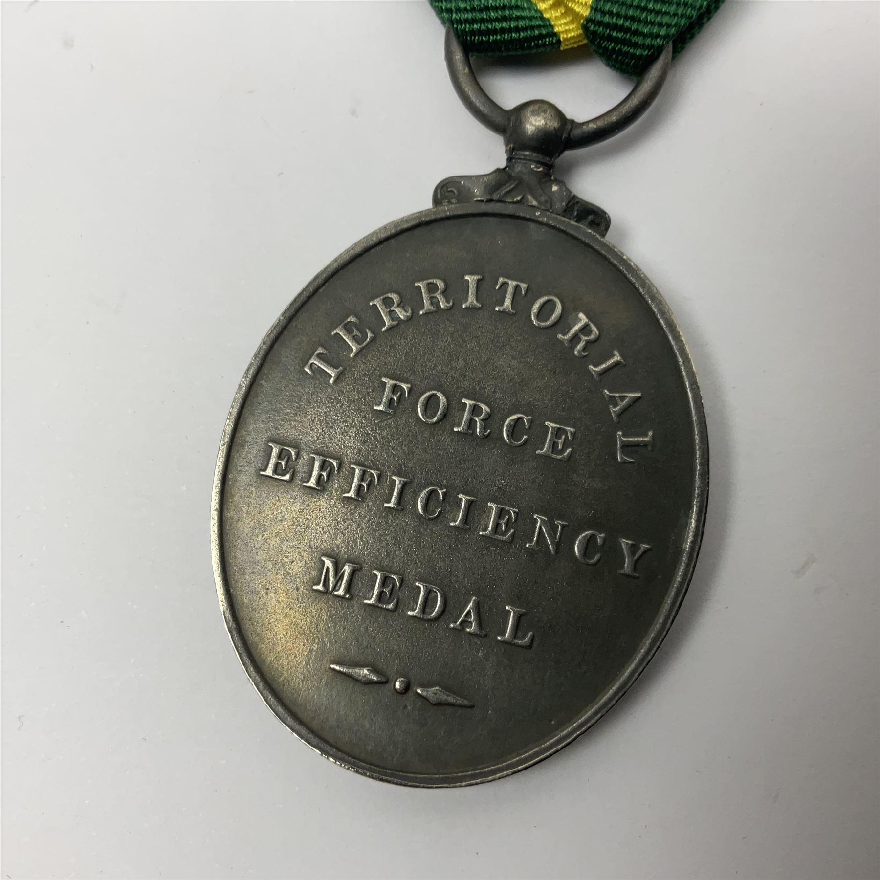 Territorial Efficiency Medal awarded to 2036048 Spr F.A. Furnell R.E.; Territorial Force Efficiency Medal; and Army Emergency Reserve Decoration; all with ribbons (3)