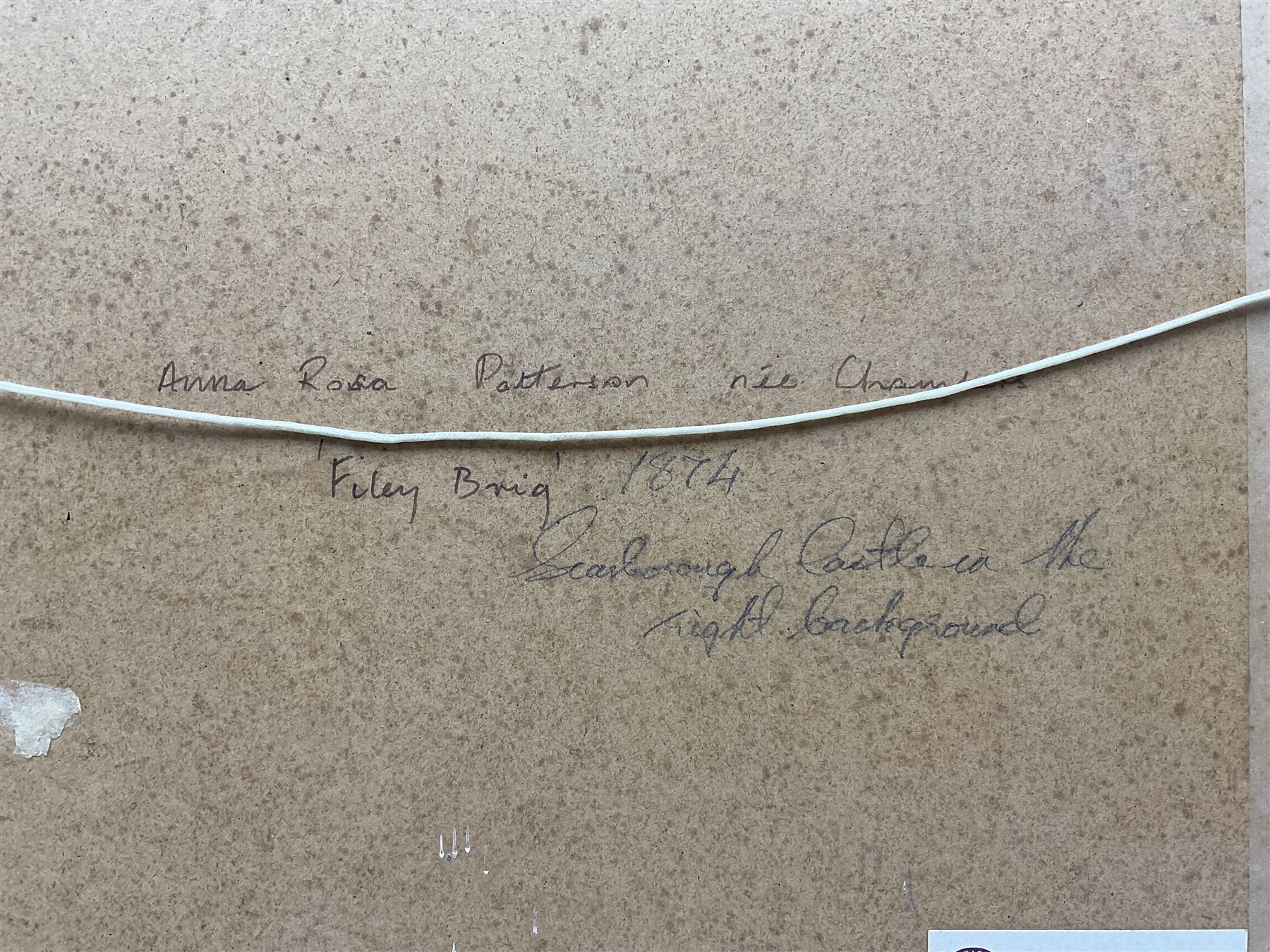 Anna Rosa Patterson (British 19th Century): 'Filey Brigg', watercolour titled and dated '74, inscribed verso 22cm x 34cm 