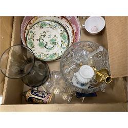 Commemorative Ringtons Coronation tin, together with other commemorative ware, ceramics, metal ware and glass ware, in four boxes 