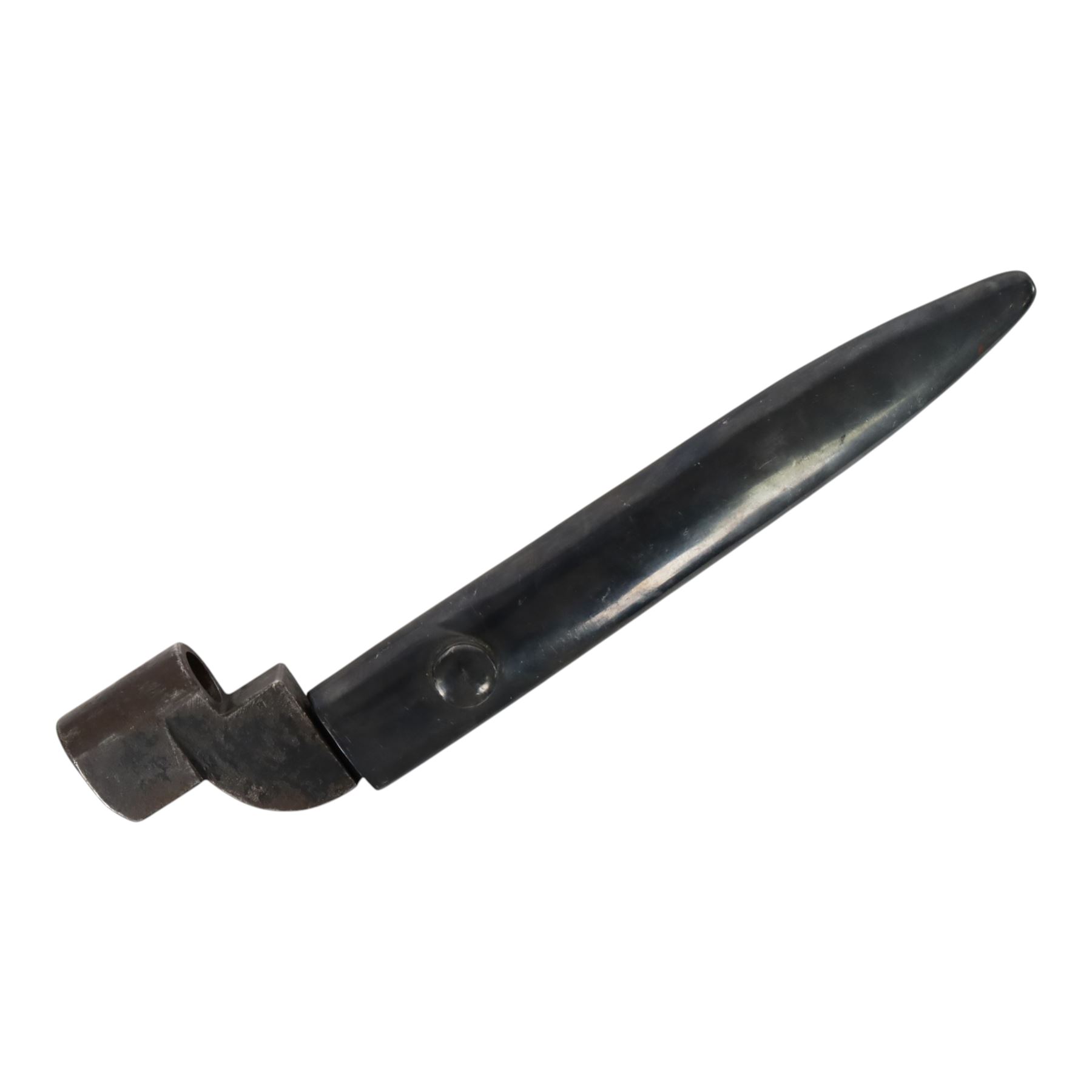 Lee Enfield 1944 knife bayonet with steel sheath, overall L27cm