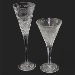 Stuart crystal 'Beaconsfield' pattern drinking glasses comprising twelve wine glasses and four champagne flutes (16)