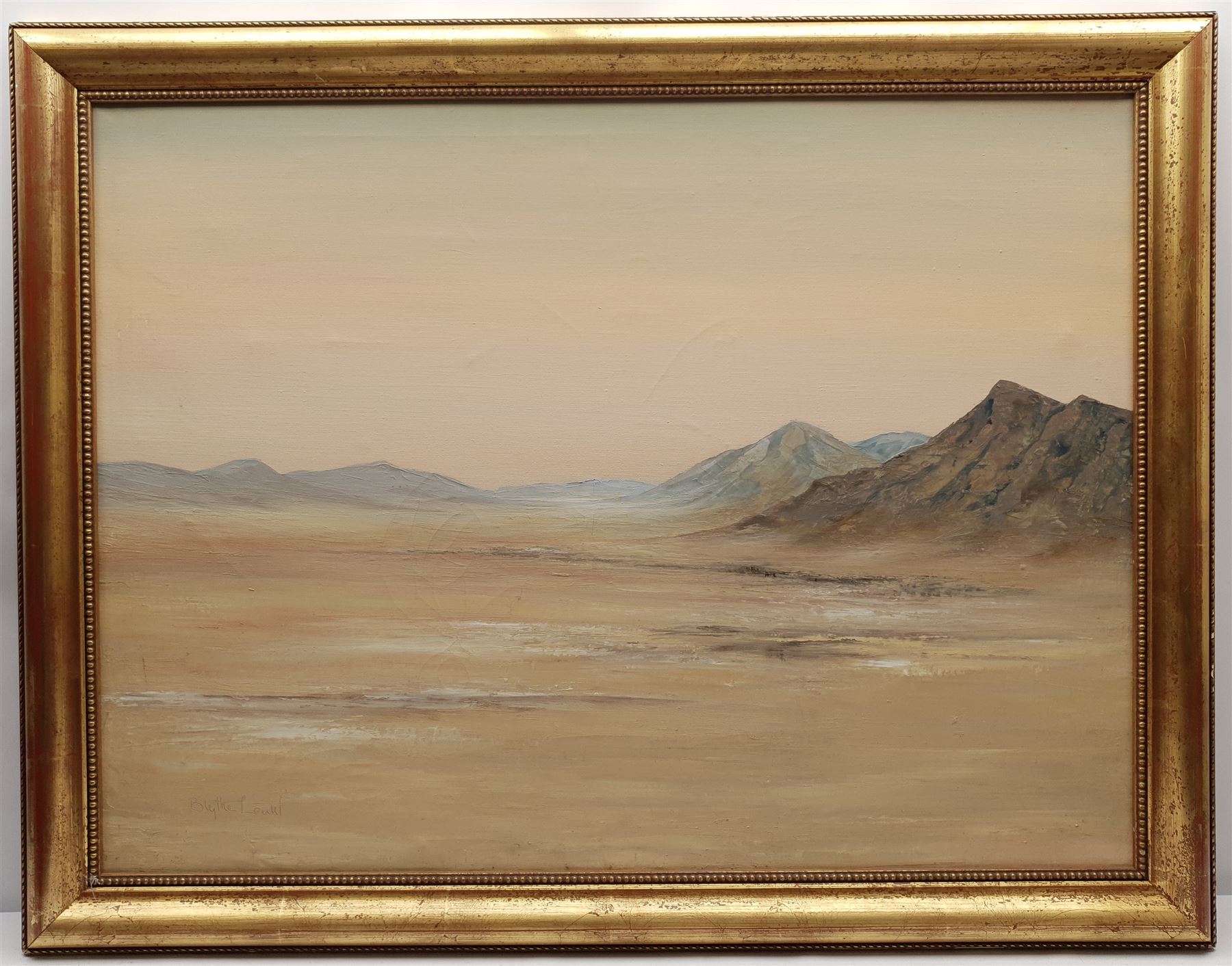 Blythe Loutit (South African 1940-2005): Expansive Mountainous Landscape, oil on canvas signed 74cm x 99cm