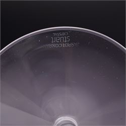 Jasper Conran for Stuart - four 'Strata' champagne flutes H26cm