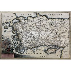 Gerardus Mercator (Flemish 1512-1594): 'Asia Minor', engraved map c.1650 with later hand colour 22cm x 32cm