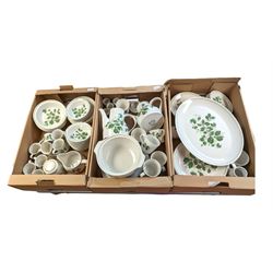  Royal Albert Rose Arbour tea and dinner service, including plates, bowls, jugs, serving bowl etc in three boxes 