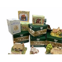 Sixteen Lilliput Lane Cottages, to include Stradling Priory, Canterbury Bells, Junk and Disorderly, etc., each with box and deeds except for two, together with four similar Leonardo Collection models.