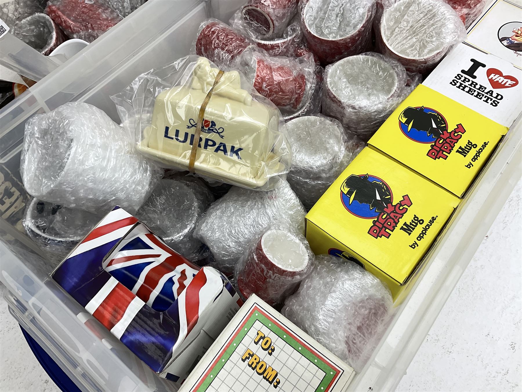 Quantity of Nescafe memorabilia and merchandise, and various mugs, Star Wars etc in two boxes