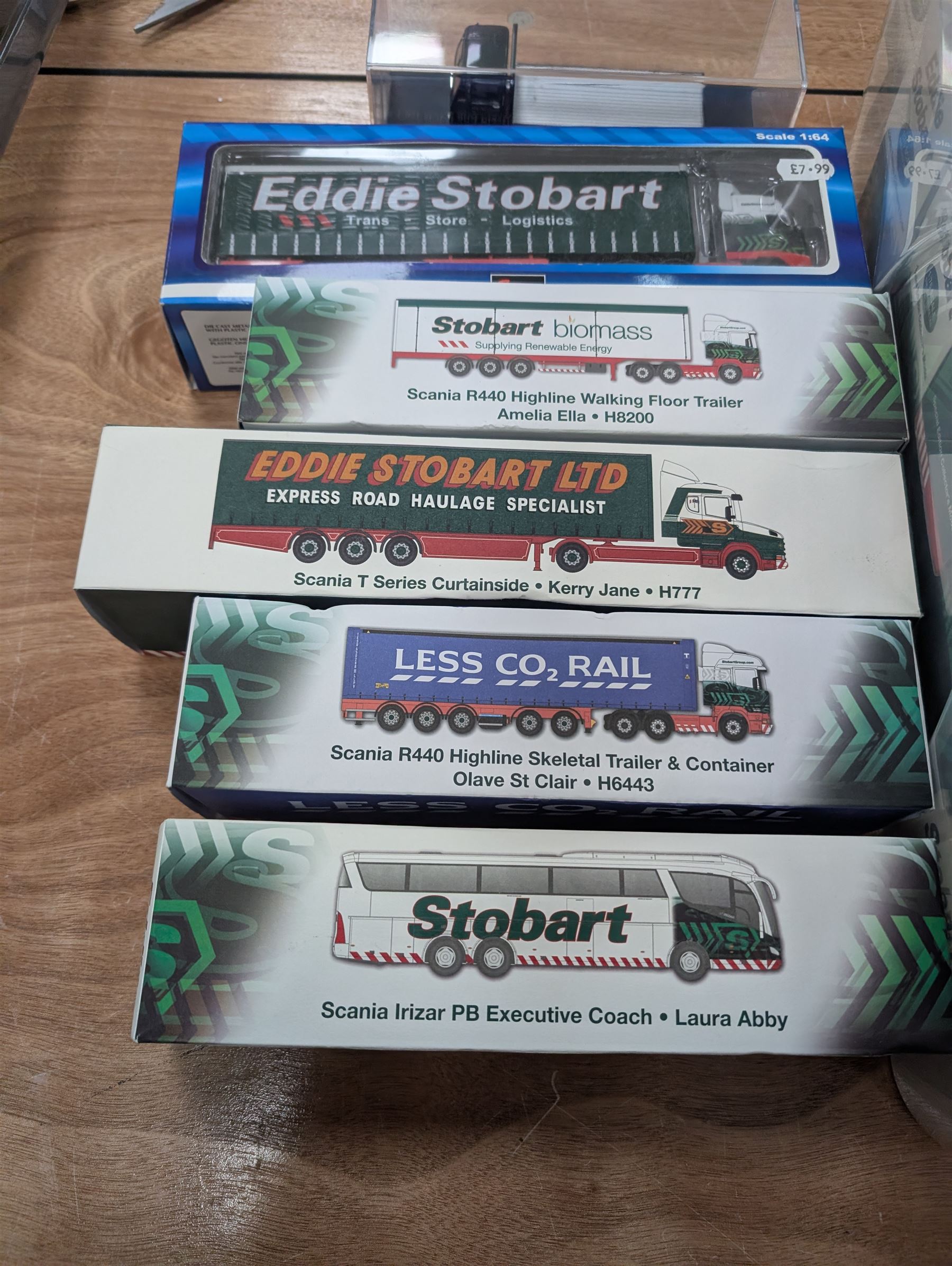 Collection of Atlas Editions Eddie Stobart die cast models, all boxed, most with certificates of authenticity, and two other diecast lorries