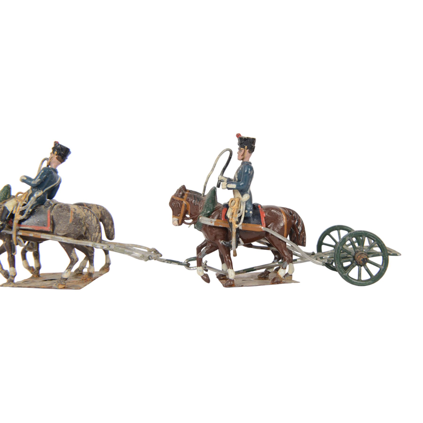 French CBG Lucotte Caisson Gribeauval with four horse drawn caisson, L30cm
