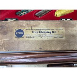 Assorted gun cleaning equipment including .303 brass oil bottle and boxed Webley Cleaning Kit etc; together with quantity of various calibre bullets for reloading 