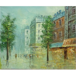  French Street Scene, 20th century oil on canvas signed P.G. Tiele  51cm x 62cm (unframed)  