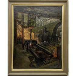 Constance-Anne Parker (British 1921-2016): The Foundry, oil on canvas unsigned 90cm x 70cm
Provenance: direct from the artist's family previously unseen on the open market