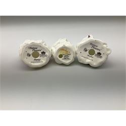 A group of figures, comprising four Royal Worcester examples, The Milkmaid, Lady Emma, Lady Cicely, Lady Hannah, three Royal Doulton examples, Top o' the Hill HN1849, Margaret HN2397, Fair Lady HN3216, two Coalport examples Fairest Flowers Heather, and Pansy, and a Wedgwood figure commissioned by Spink, The Imperial Banquet. 