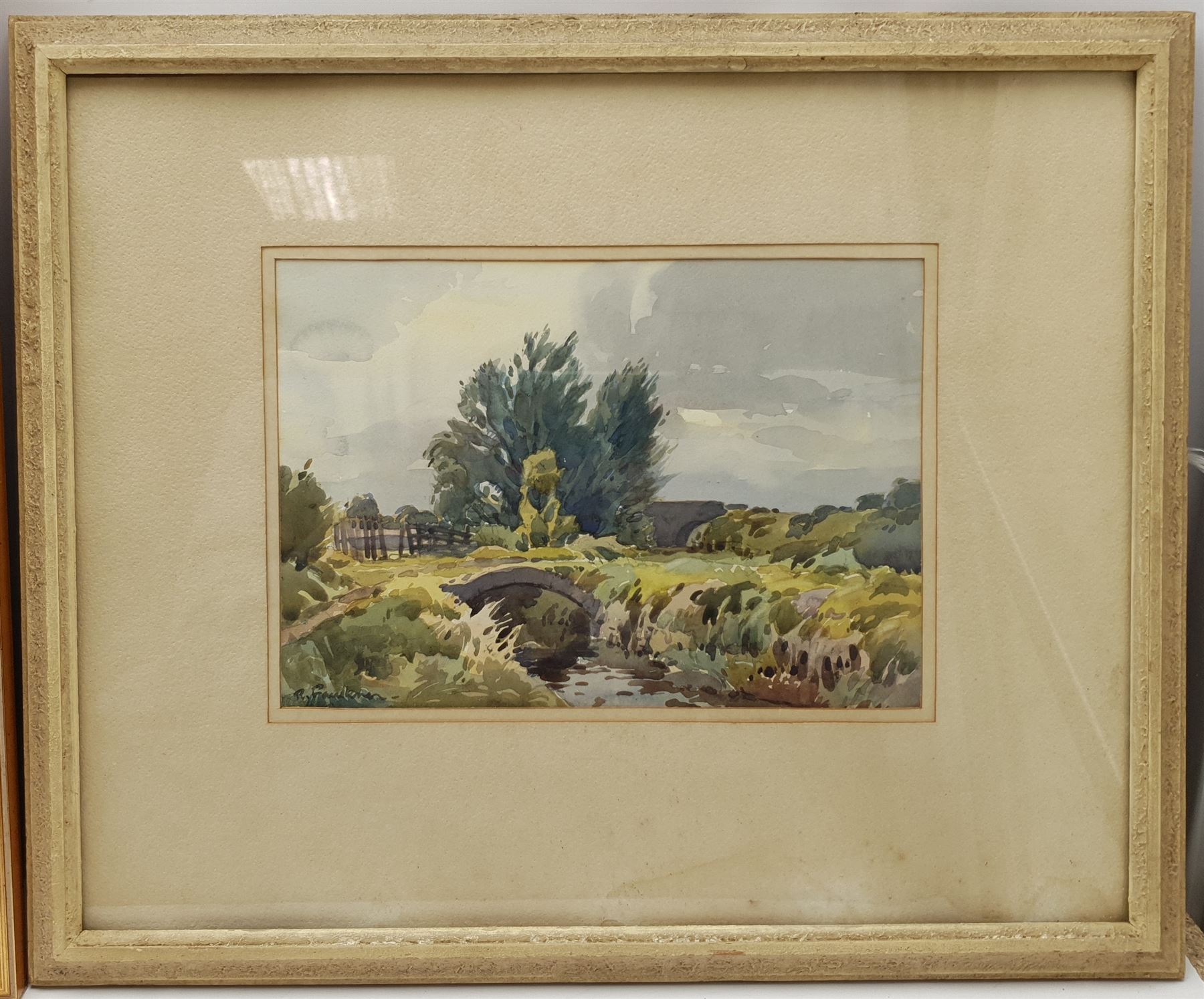 Richard Faulkner (Irish 1917-1988): 'The Tow River Ballycastle', 'The Little Bridge' and Coastal Landscape, three watercolours signed, two titled on labels verso with artist's address, max 26cm x 37cm (3)