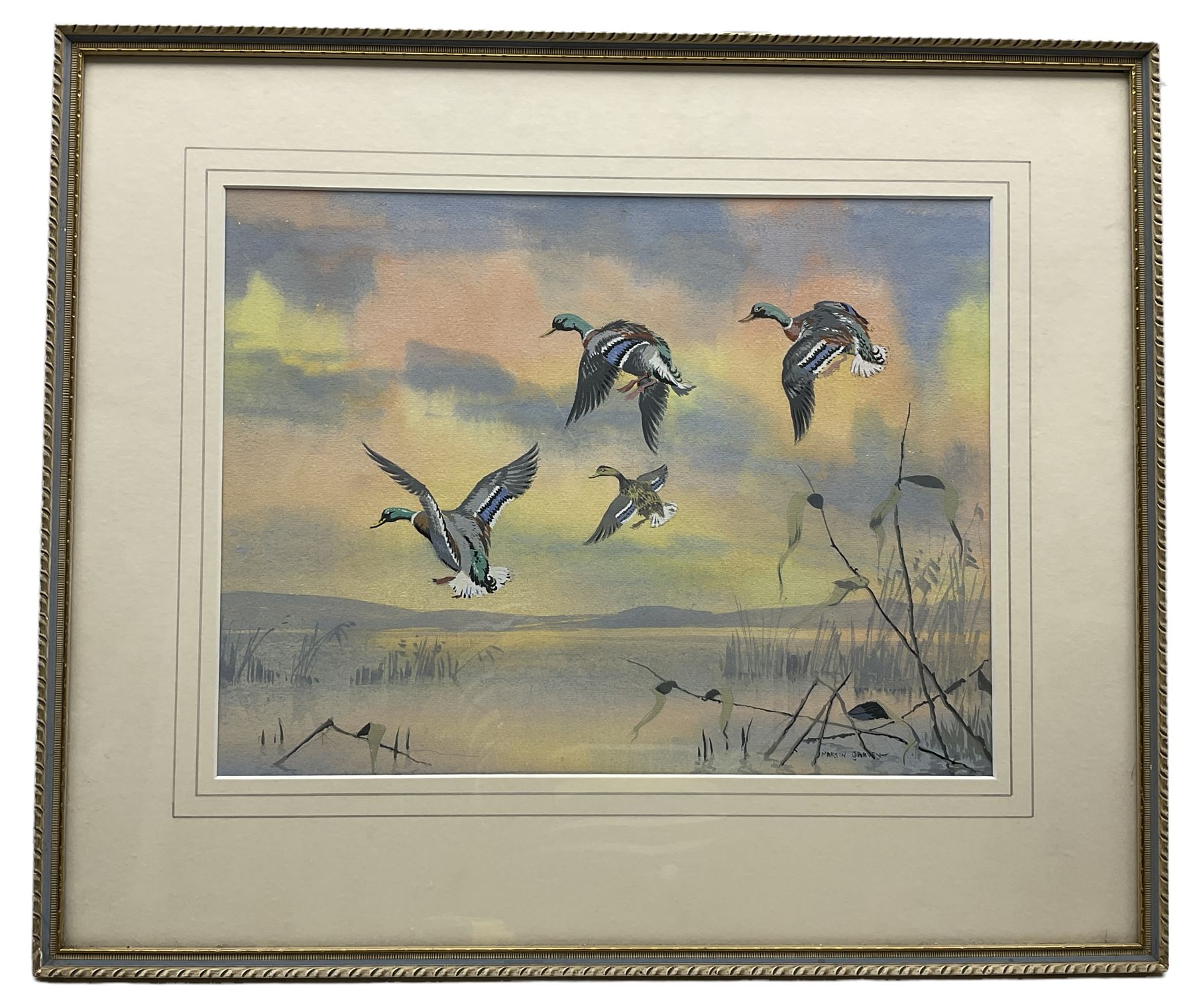 Martin Garvey (British 20th century): 'Return at Eventide', watercolour signed, labelled verso 29cm x 38cm