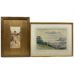 English School (Early 20th century): Robin Hoods Bay looking towards Ravenscar, watercolour unsigned 22cm x 32cm; Alfred Durham (British early 20th century): St Mary's Steps Scarborough, watercolour signed 22cm x 10cm; Brian Seals (British Contemporary): Scarborough from Cayton Bay, watercolour signed 27cm x 37cm (3)