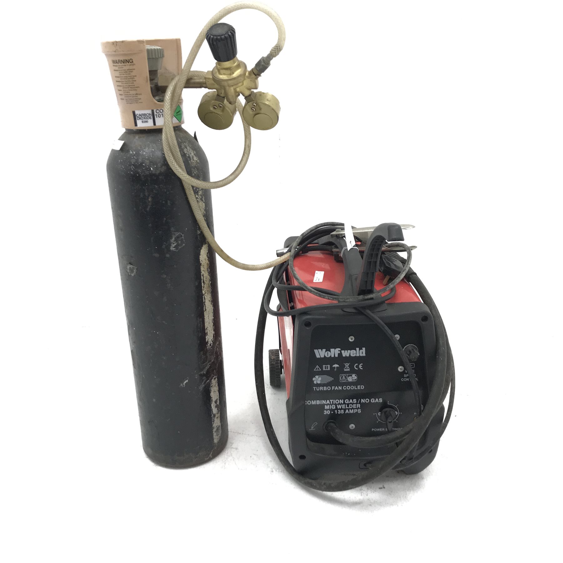 Wolf Weld mig welder and gas bottle