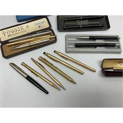 Quantity of pens to include examples by Parker and Cross, some cased etc