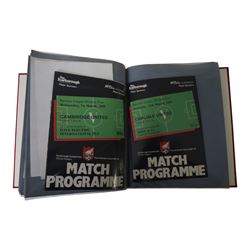 Comprehensive collection of approximately one-hundred and ninety Scarborough FC football programmes for the 1987/88, 1988/89 and 1990/91 seasons, all filed within six dedicated Scarborough FC red Home and Away binders 