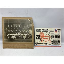 Rugby League - over thirty Hull Kingston Rovers match programmes 1950s/60s including home and away, various cup games, two 1969 single sheets and Last Match at Craven Park with ticket and club tie; five Challenge Cup Finals with tickets 1957-71 and 1962 signed by Eddie Waring; card mounted photograph of Barnsley United R.F.C. 1925/6; and other Rugby League ephemera