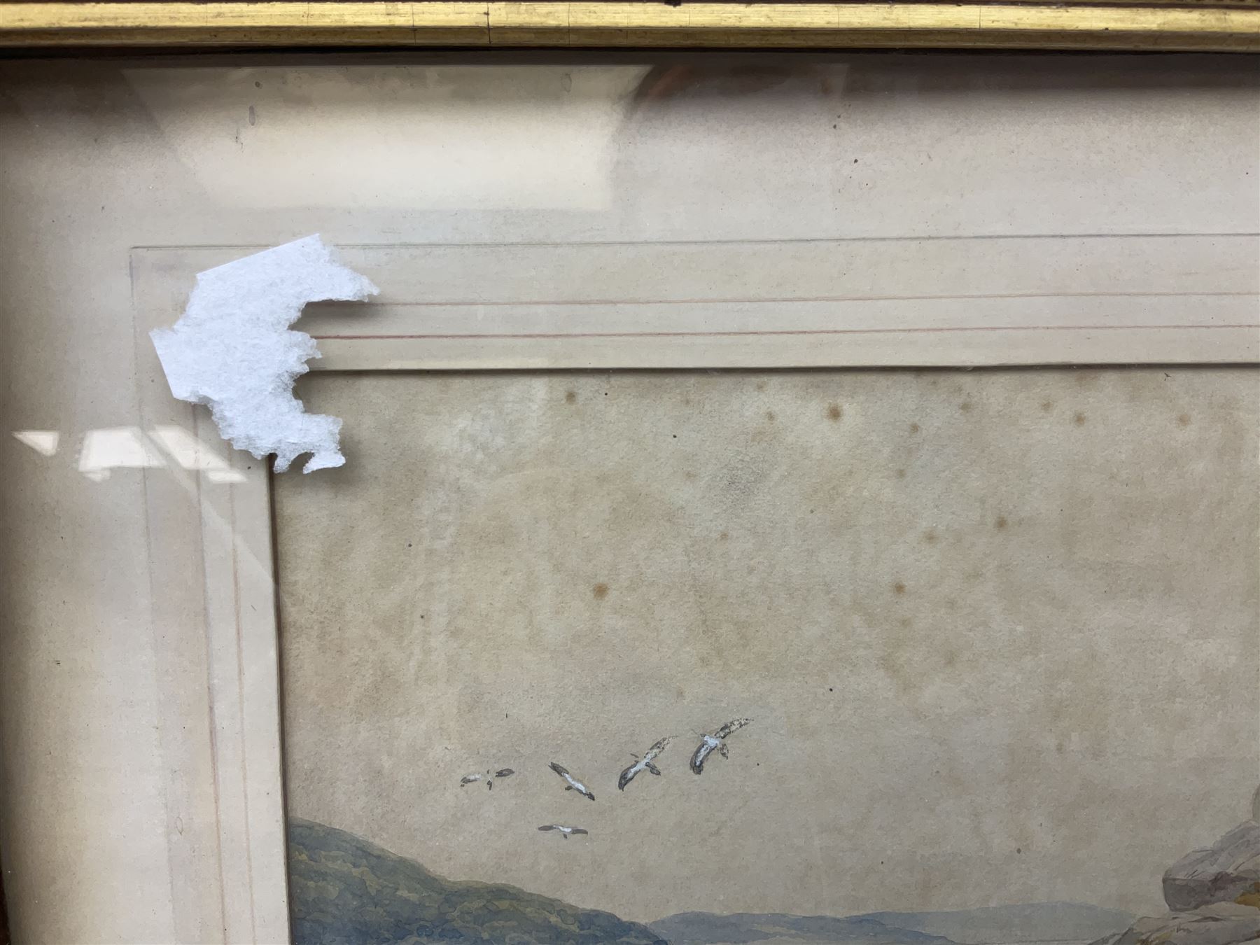 E L R (British 19th century): Loch Fishing with sailing boats, watercolour signed and dated 1893 together with two more similar watercolours max 24cm x 60cm (3)