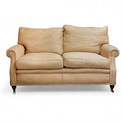 Whitehead designs - lounge suite comprising two ‘Langdon’ sofas and one ‘Oakham’ armchair upholstered in beige fabric (H102cm, W80cm, D63cm)