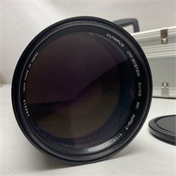 Olympus 'OM-System Zuiko MC Auto-T 1:11 f=1000mm' lens serial number 103010, in carry case